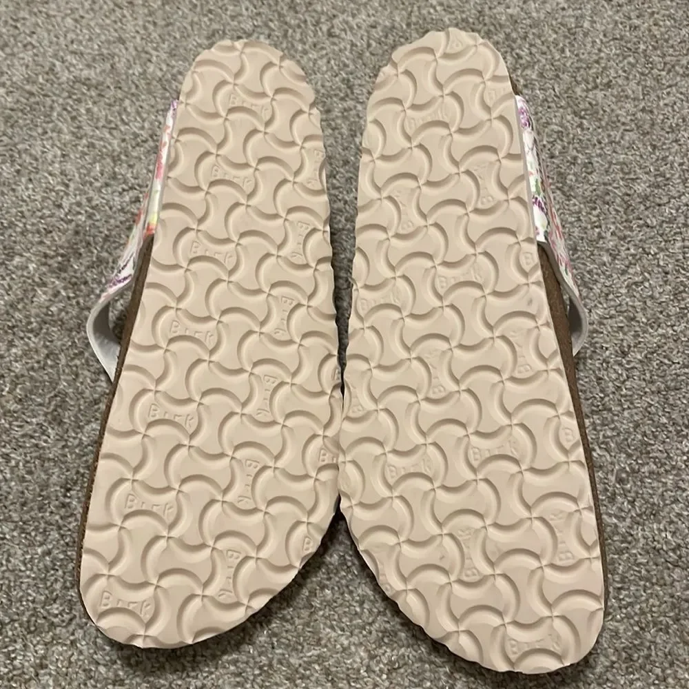 New BIRKENSTOCK WOMEN’S GIZEH VEGAN BIRKO-FLOR SANDAL WHITE 39 - Picture 11 of 11